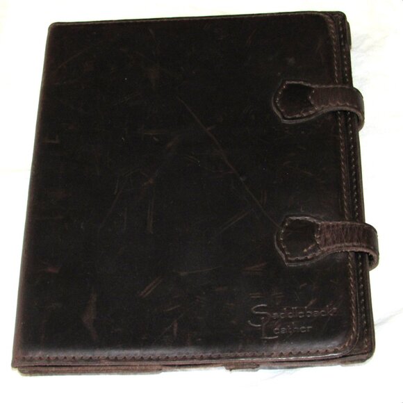 Saddleback Leather Dark Brown Coffee Color IPAD Tablet Case 8" x 10" Distressed - Picture 1 of 7